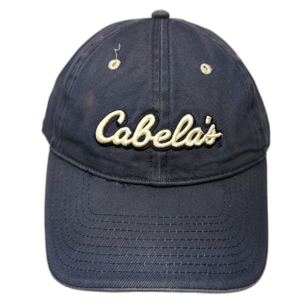 Cabela's Slideback Hat Blue One Size Embroidered Adjustable Spell Out